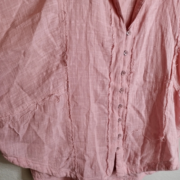 Free People We The Free One And Only Buttondown Top Dolman Oversized Sz S - Picture 6 of 11